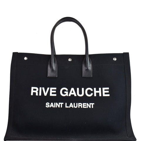 YVES SAINT LAURENT Rive Gauche Leather Tote Bag Black