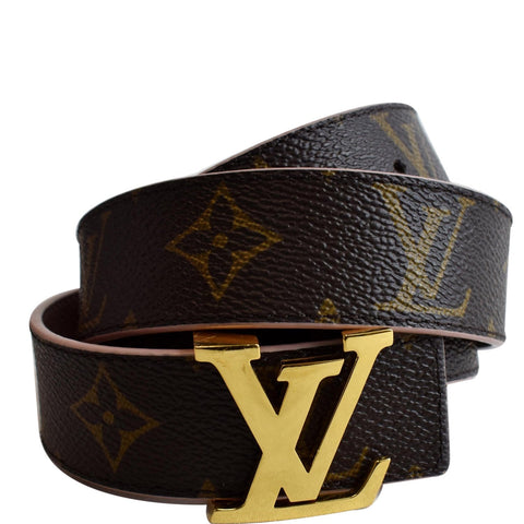 LOUIS VUITTON LV Initiales Monogram Canvas Belt Brown