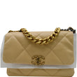 CHANEL 19 Large Lambskin Leather Shoulder Bag Nude
