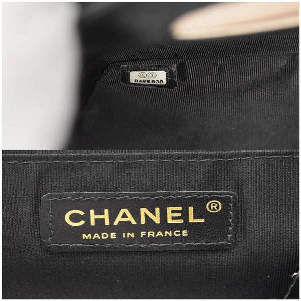 CHANEL Chevron Contrast Quilted Lambskin Flap Shoulder Bag Black