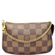 Louis Vuitton Mini Pochette Damier Ebene Pouch Brown