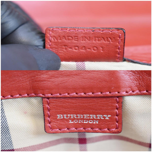 BURBERRY Small Pochette Leather Shoulder Bag Red