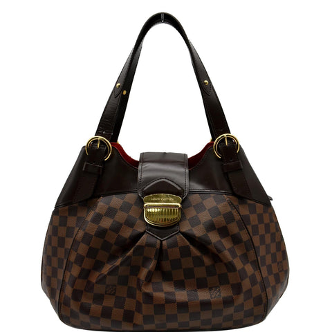 LOUIS VUITTON Sistina GM Damier Ebene Shoulder Bag Brown