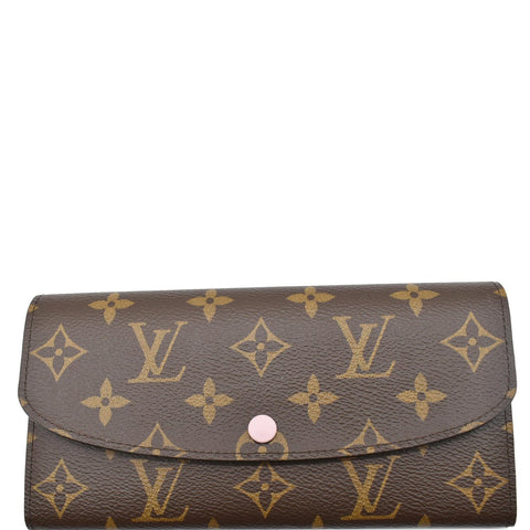 LOUIS VUITTON Emilie Monogram Canvas Wallet Rose Ballerine