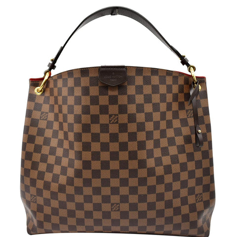 LOUIS VUITTON Graceful MM Damier Ebene Shoulder Bag Brown