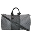 LOUIS VUITTON Keepall 50 Bandouliere Monogram Eclipse Travel Bag Black  - New Year Deals