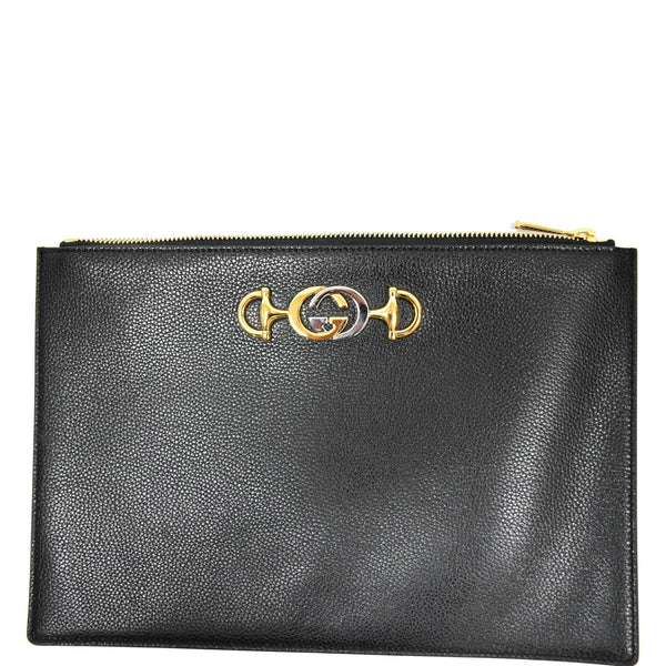 Gucci Zumi Leather Pouch Black - Dallas Handbags