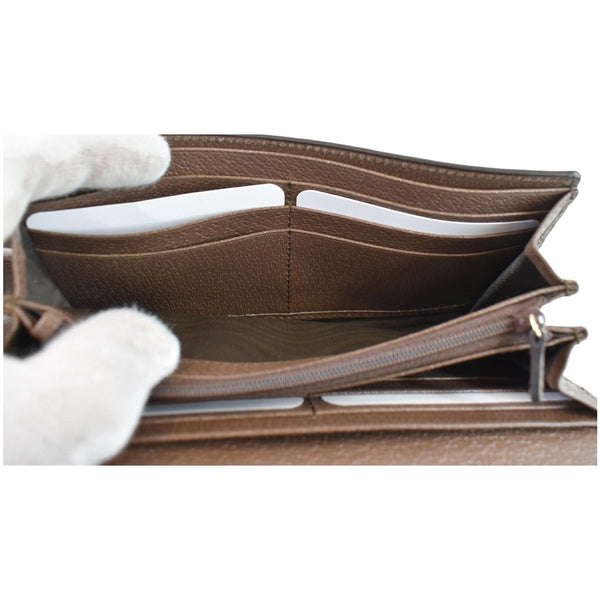 Gucci Ophidia GG Continental Supreme Canvas Wallet Beige 523153