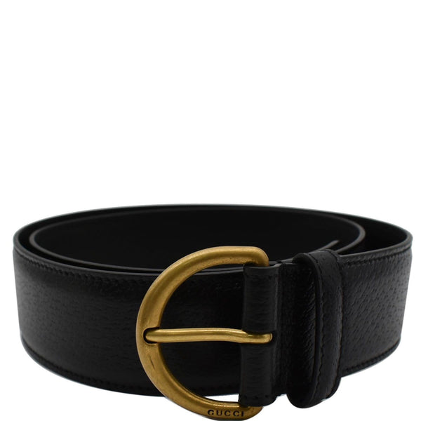 GUCCI Leather Belt Black 573325 Size 85 34