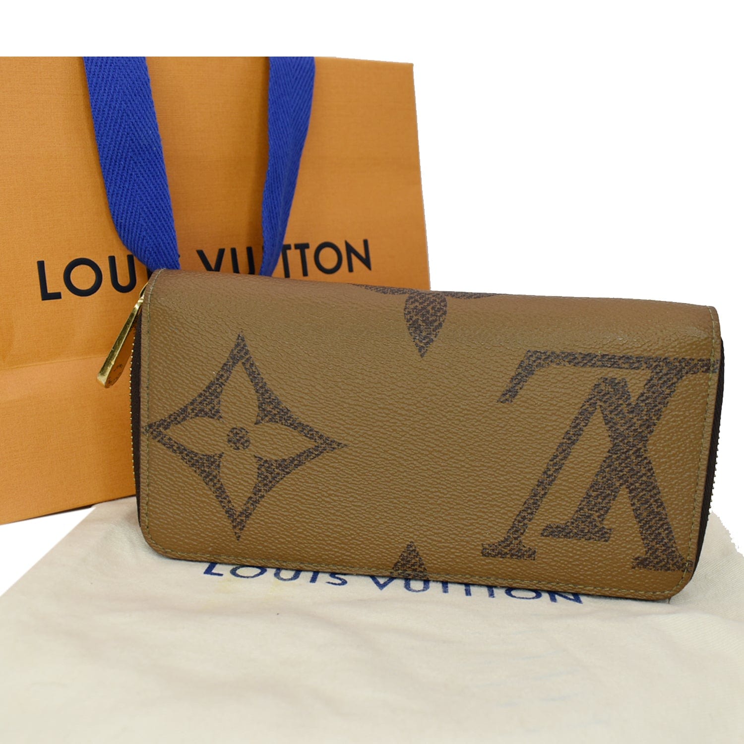 Louis Vuitton Wallet Giant Monogram Zippy Coin Purse NWT Receipt Box