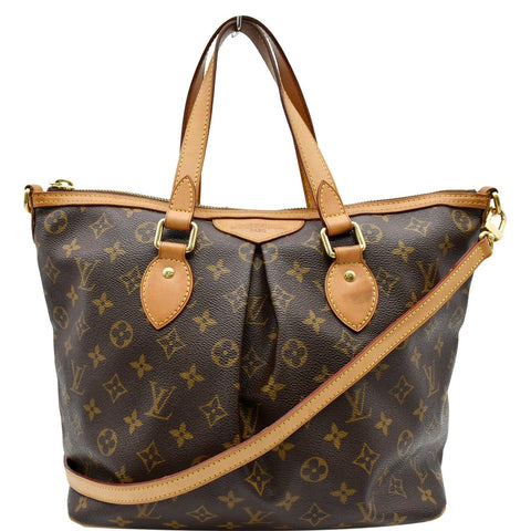 LOUIS VUITTON Palermo PM Monogram Canvas Shoulder Bag Brown
