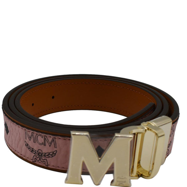 MCM Claus M Reversible Belt Pink | Dallas Handbags