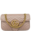 GUCCI GG Marmont Small Matelasse Leather Crossbody Bag Nude 443497
