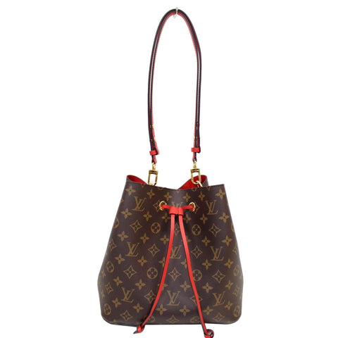 LOUIS VUITTON NeoNoe Monogram Canvas Shoulder Bag Coquelicot
