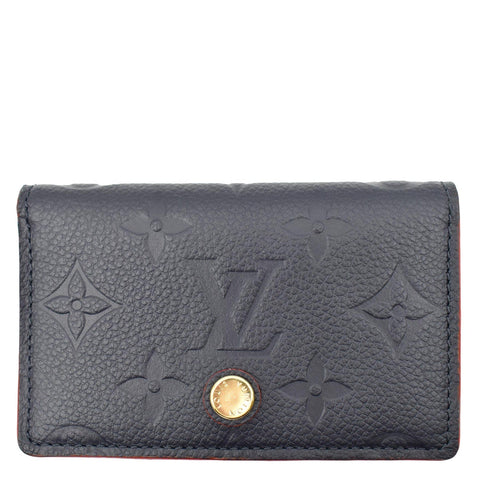 LOUIS VUITTON Multicartes Monogram Empreinte Leather Wallet Marine Rouge