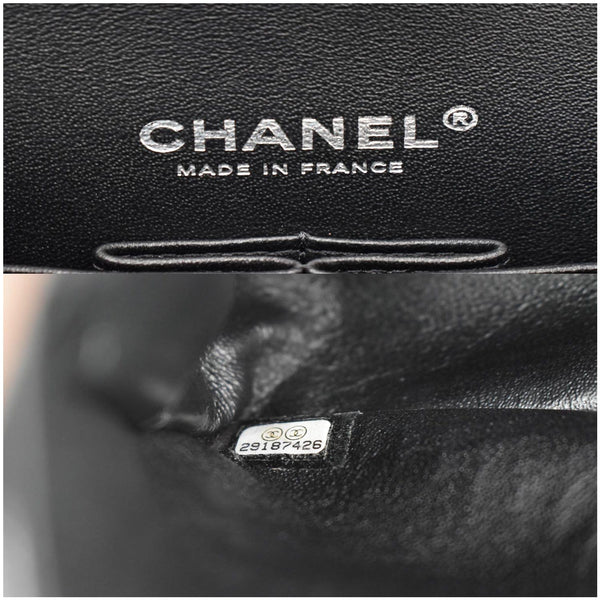 CHANEL Medium Double Flap Quilted Patent Leather Shoulder Bag Black/Red