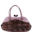 PRADA Sera Lizard Skin Satchel Bag Purple