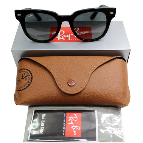 RAY-BAN RB2168 901/71 Meteor Classic Black Sunglasses Gray Gradient Lens