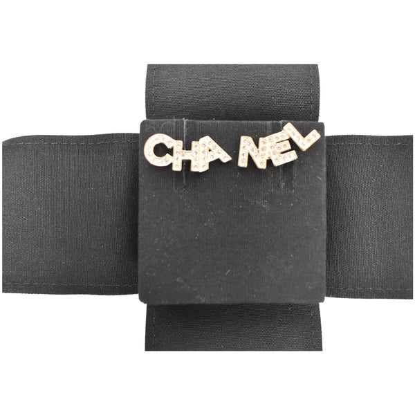 Chanel 20B CHA NEL Stud Crystal Earrings Gold - classic preview