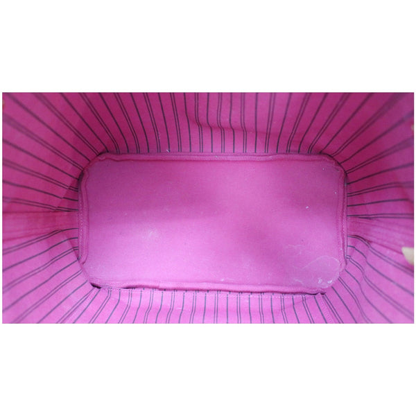 Louis Vuitton Neverfull MM Monogram Canvas Tote Bag inside view