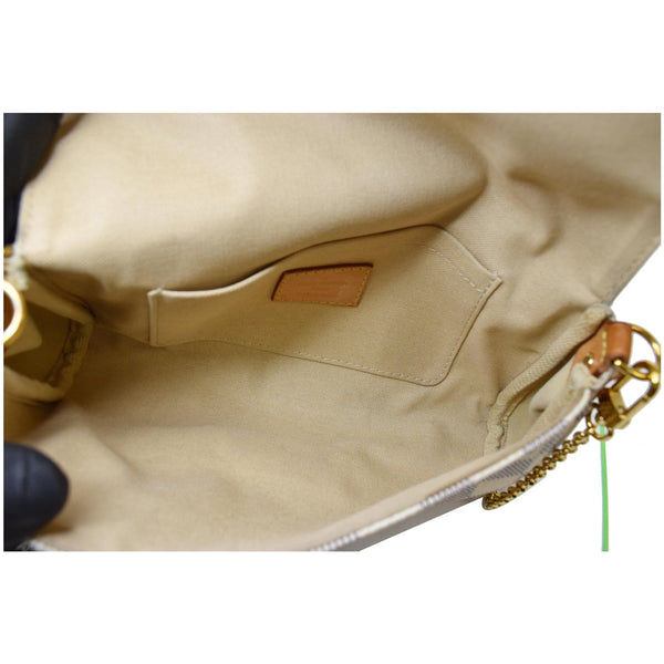 Louis Vuitton Favorite PM Damier Azur Crossbody Bag - white interior