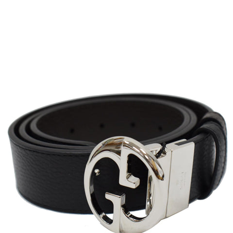 GUCCI GG Reversible Leather Belt Black/Brown 449715 Size 95.38