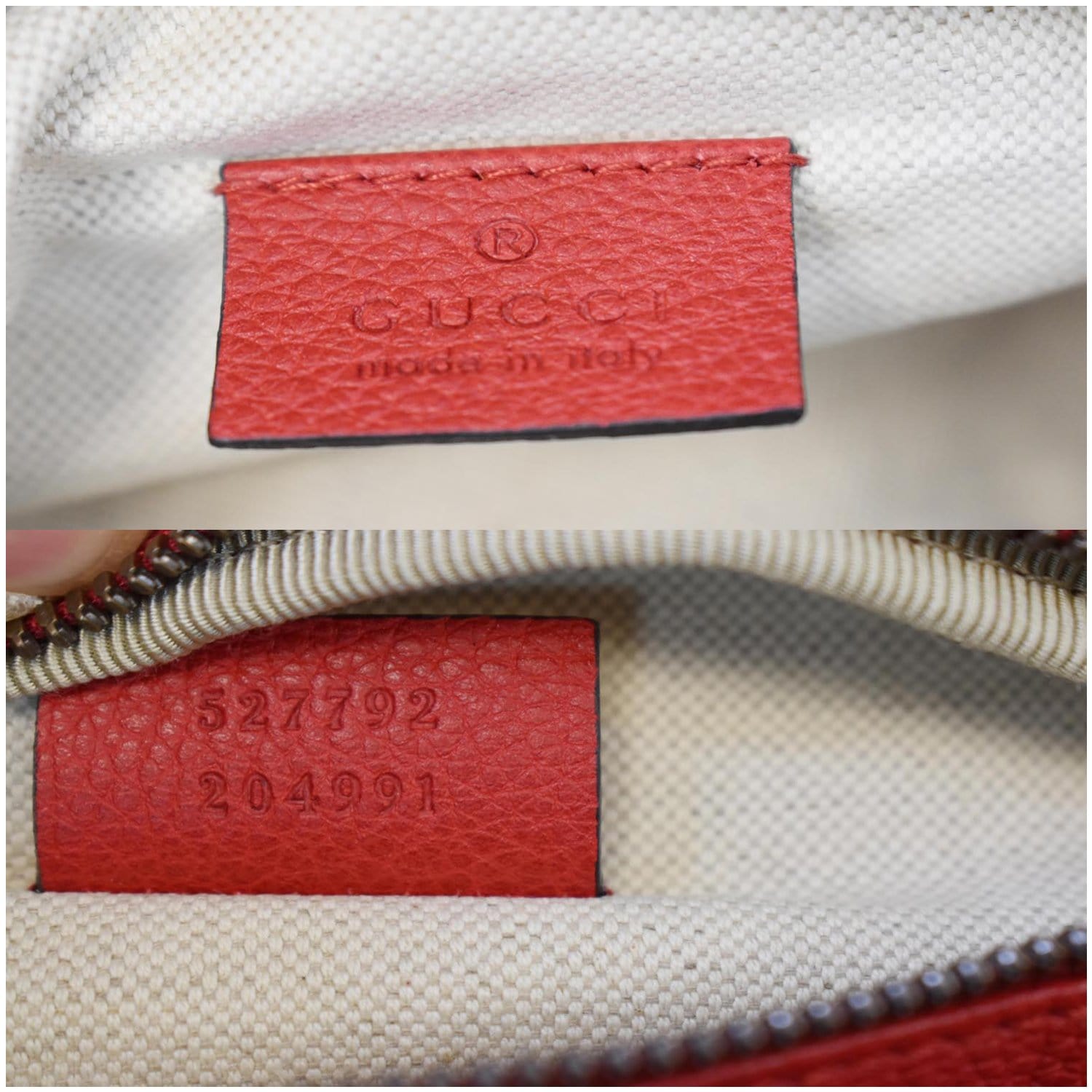 Gucci Logo Belt Bag Printed Leather Medium Red 2177781