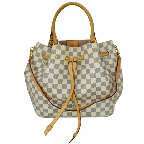 LOUIS VUITTON Girolata Damier Azur Shoulder Bag White