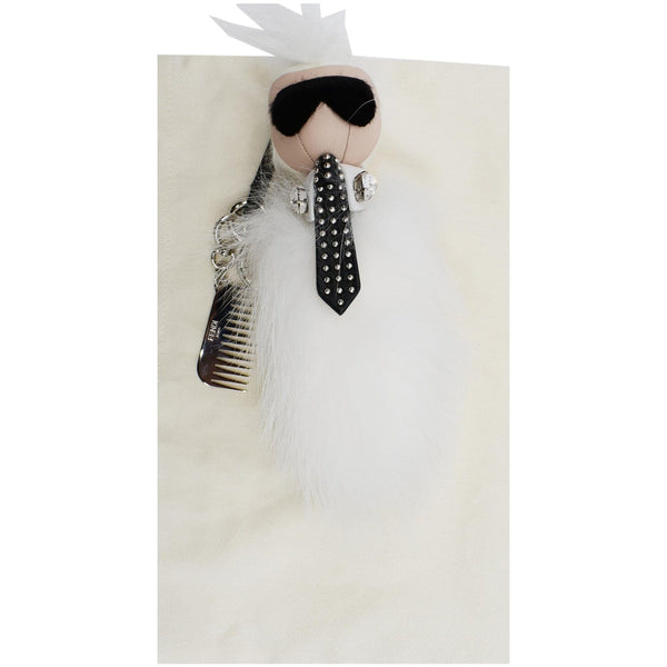 FENDI Karl Lagerfeld Stainless Steel Keychain White