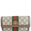 GUCCI Ophidia GG Continental Supreme Canvas Wallet Beige 523153
