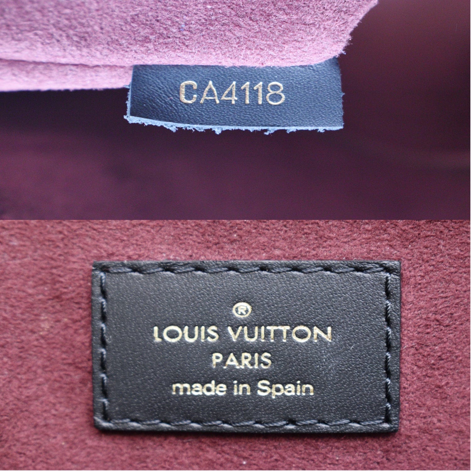 Louis Vuitton Monogram V Tote MM Bordeaux Noir