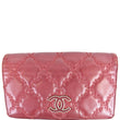CHANEL CC Wild Stitch Lambskin Leather Wallet Red - Last call