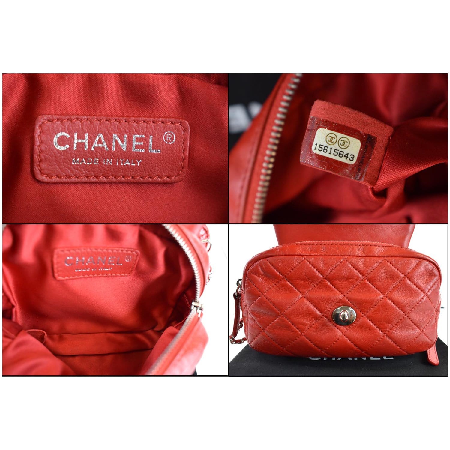 chanel red mini flap bag