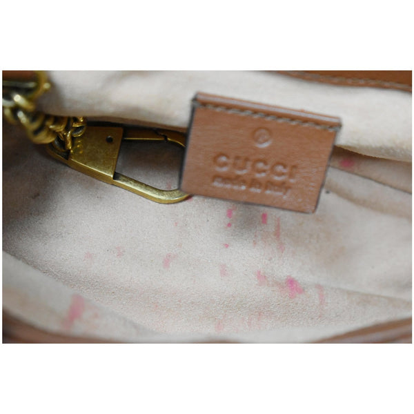 GUCCI GG Marmont Super Mini Matelasse Leather Crossbody Bag Brown 476433