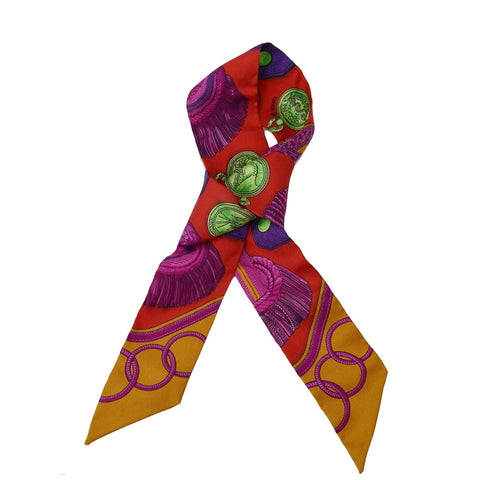 Hermes Twilly Silk Scarf Multicolor