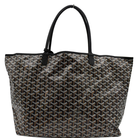 GOYARD Goyardine Saint Louis GM Tote Shoulder Bag Black