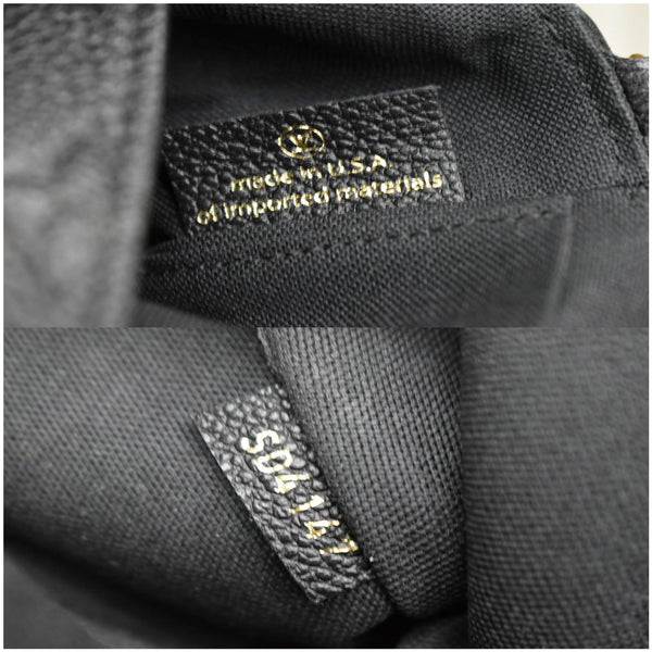 LOUIS VUITTON Felicie Monogram Empreinte Chain Pochette Crossbody Bag Black
