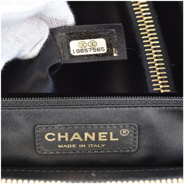CHANEL Grand Shopping GST Caviar Leather Tote Bag Black