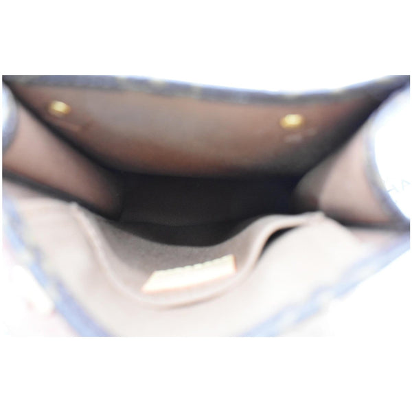 LOUIS VUITTON Petit Sac Plat Monogram Canvas Shoulder Bag Brown