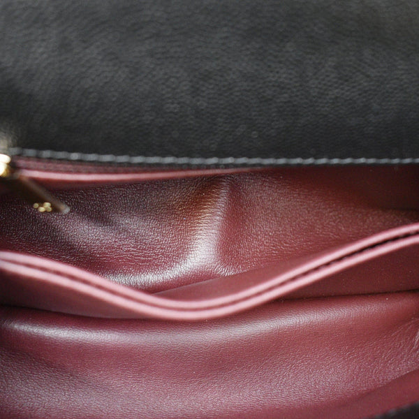 CHANEL Coco Mini Top Handle Caviar Leather Shoulder Bag Black