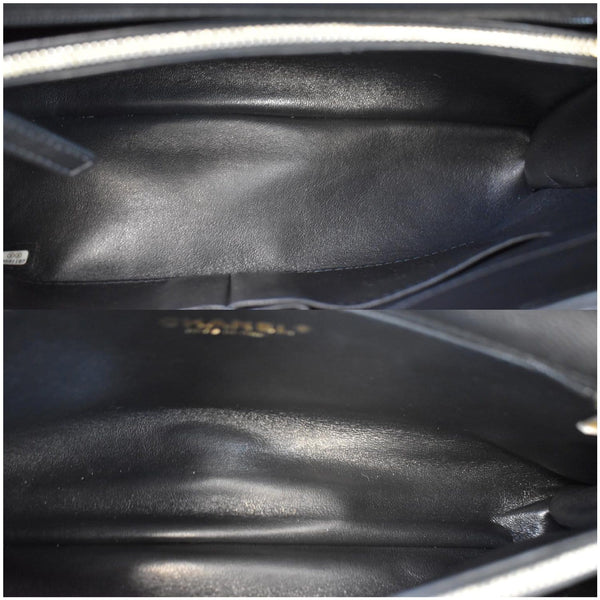 Chanel Large Coco Quilted Caviar Interior Lizard Handle Bag