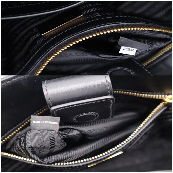 Prada Top Handle Saffiano Leather Tote Crossbody Bag Back
