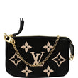 LOUIS VUITTON Mini Pochette Bicolor Monogram Empreinte Accessoires Pouch Black