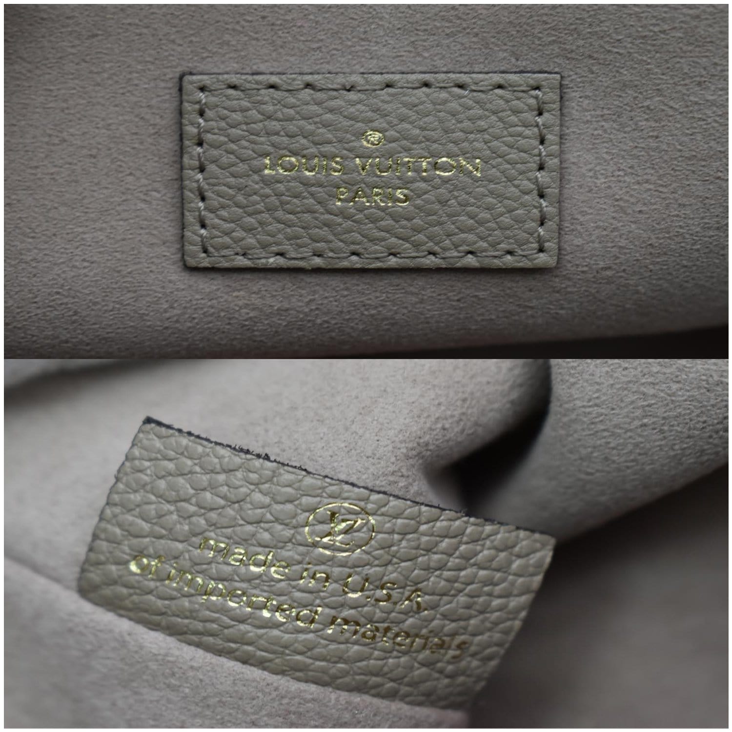 Louis Vuitton V MM Monogram Empreinte Leather Neutral Dove, Mint Condition