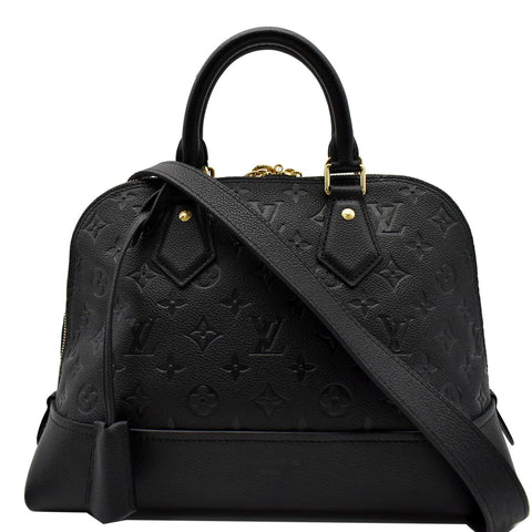 LOUIS VUITTON Neo Alma PM Monogram Empreinte Satchel Shoulder Bag Black