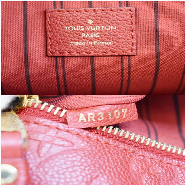 LOUIS VUITTON Metis Pochette Empreinte Leather Crossbody Bag Red