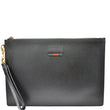 GUCCI Agora Web Leather Bag Black 428758