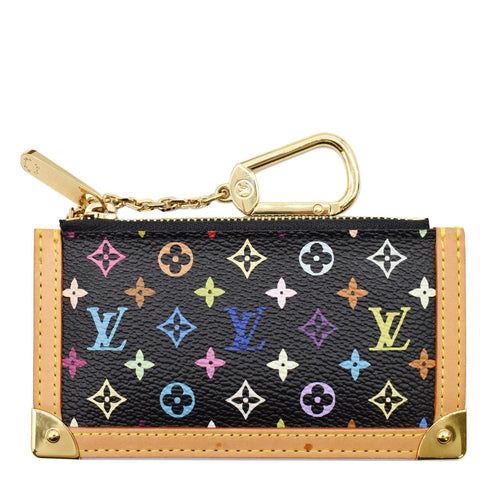 LOUIS VUITTON Pochette Key Cles Monogram Coin Case Multicolor