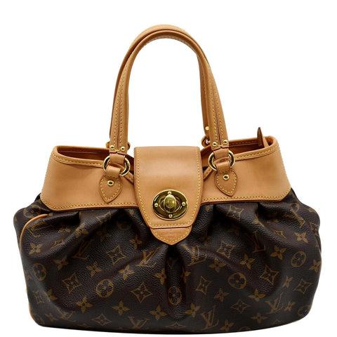 LOUIS VUITTON Boetie PM Monogram Canvas Satchel Bag Brown