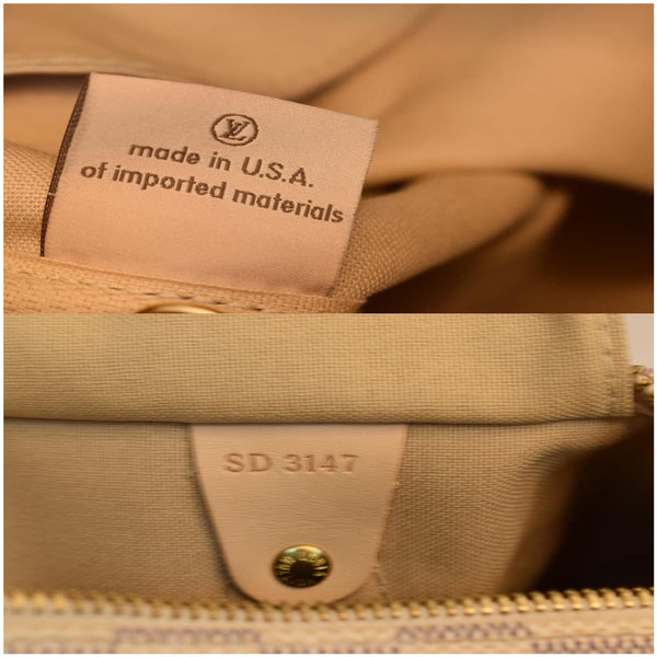 LOUIS VUITTON Speedy 30 Bandouliere Damier Azur Satchel Shoulder Bag White